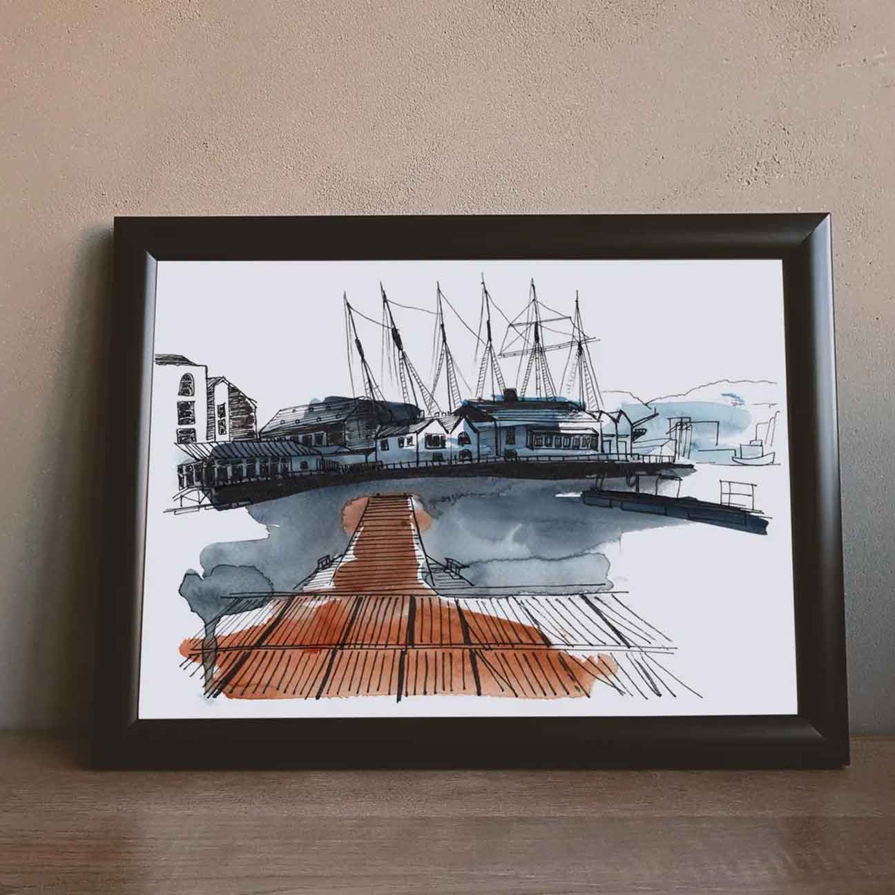 View from Broken - Dock Print
