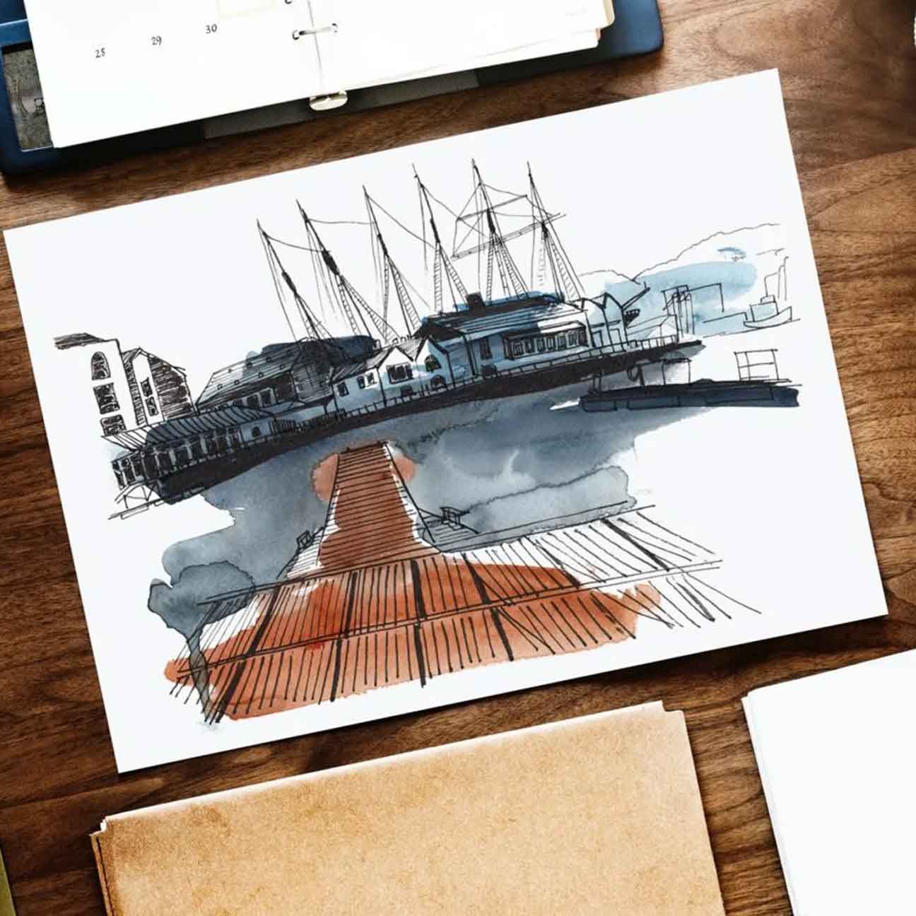 View from Broken - Dock Print