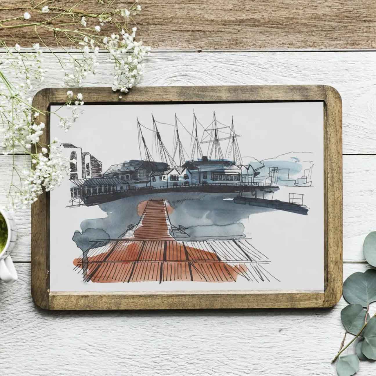 View from Broken - Dock Print