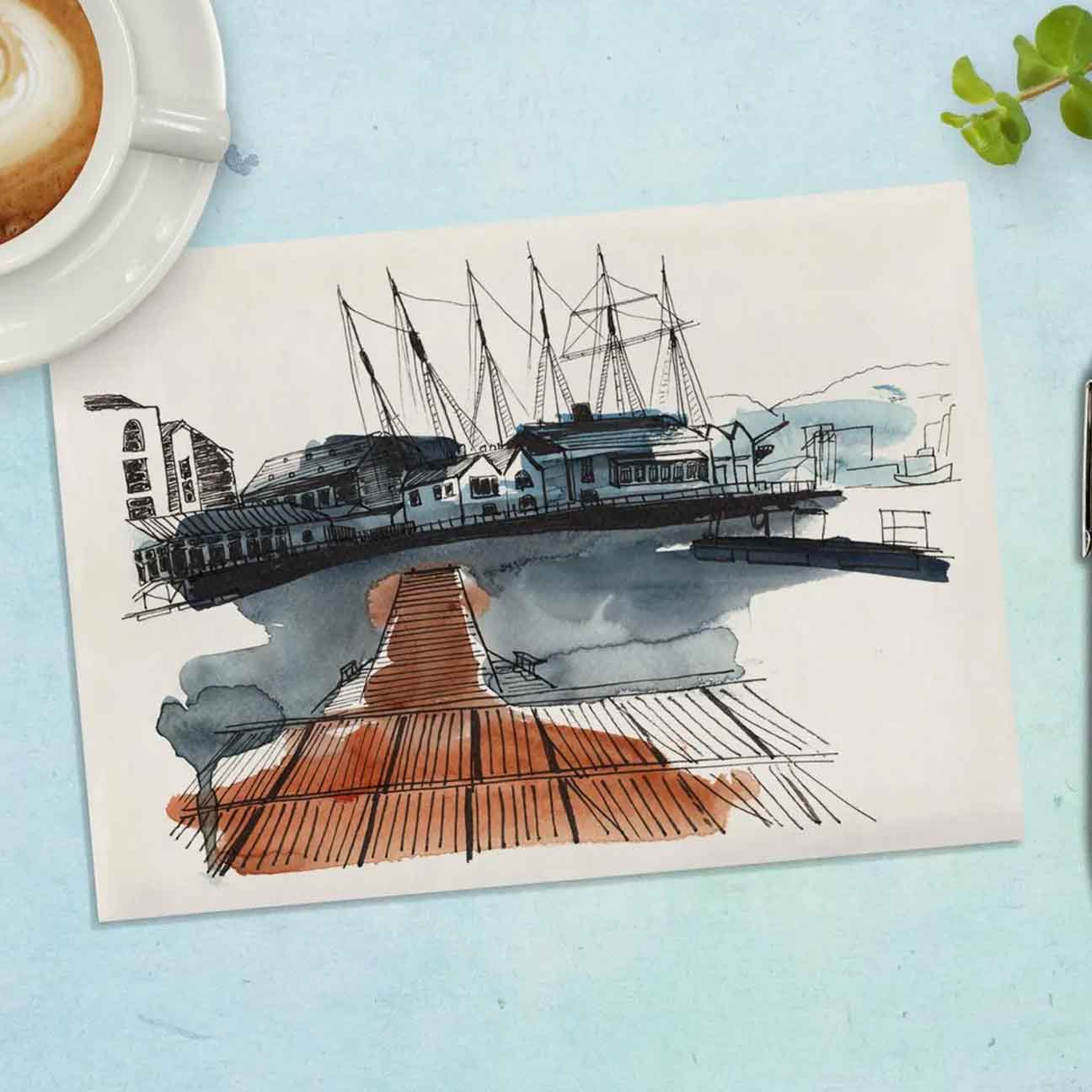 View from Broken - Dock Print
