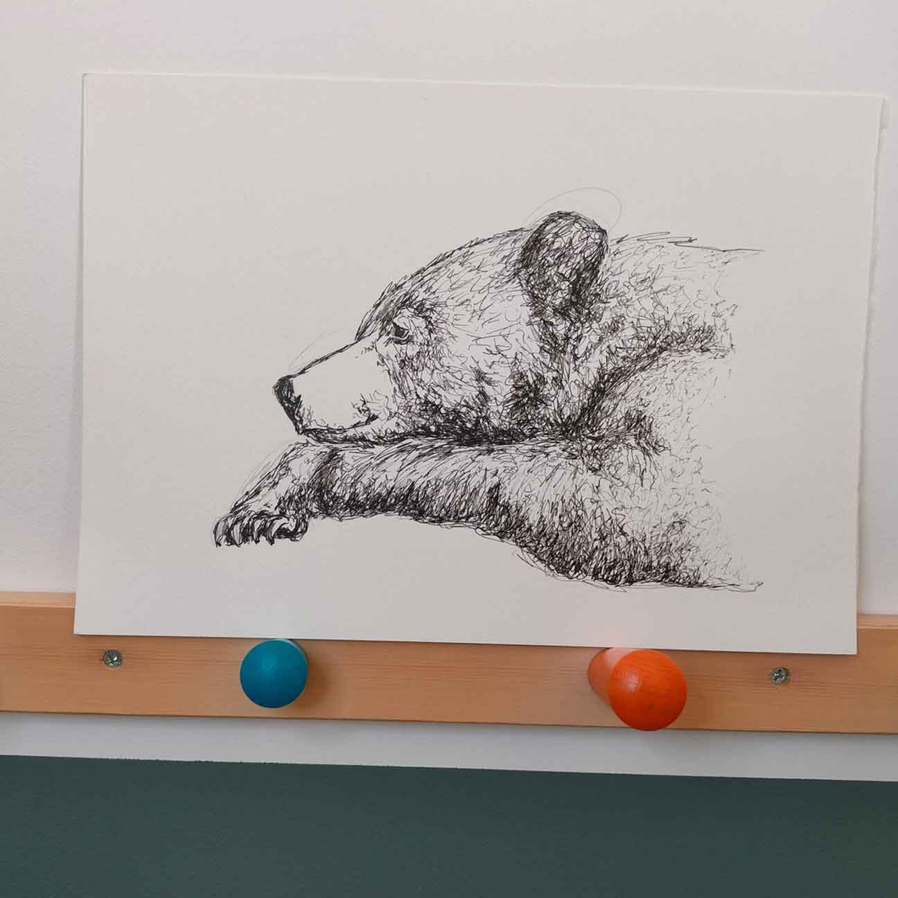 Gentle Giant - Original Pen Drawing