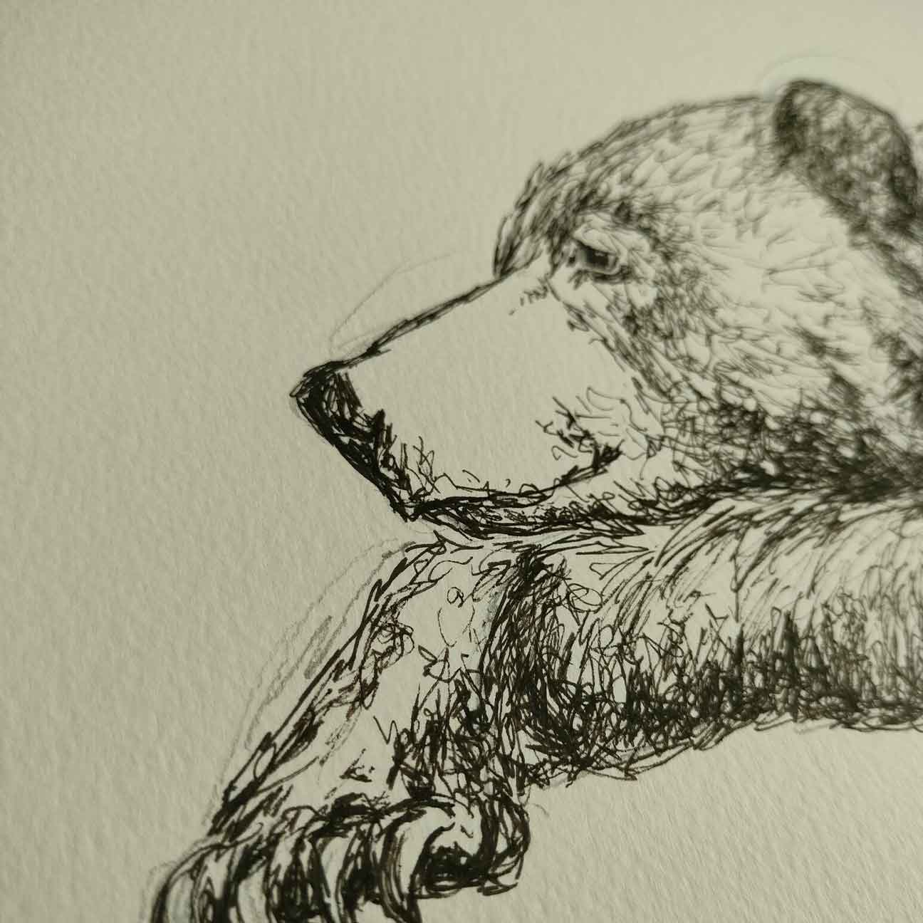 Gentle Giant - Original Pen Drawing