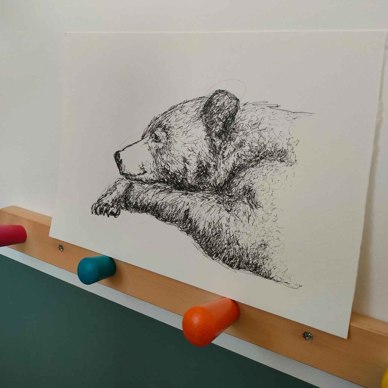 Gentle Giant - Original Pen Drawing