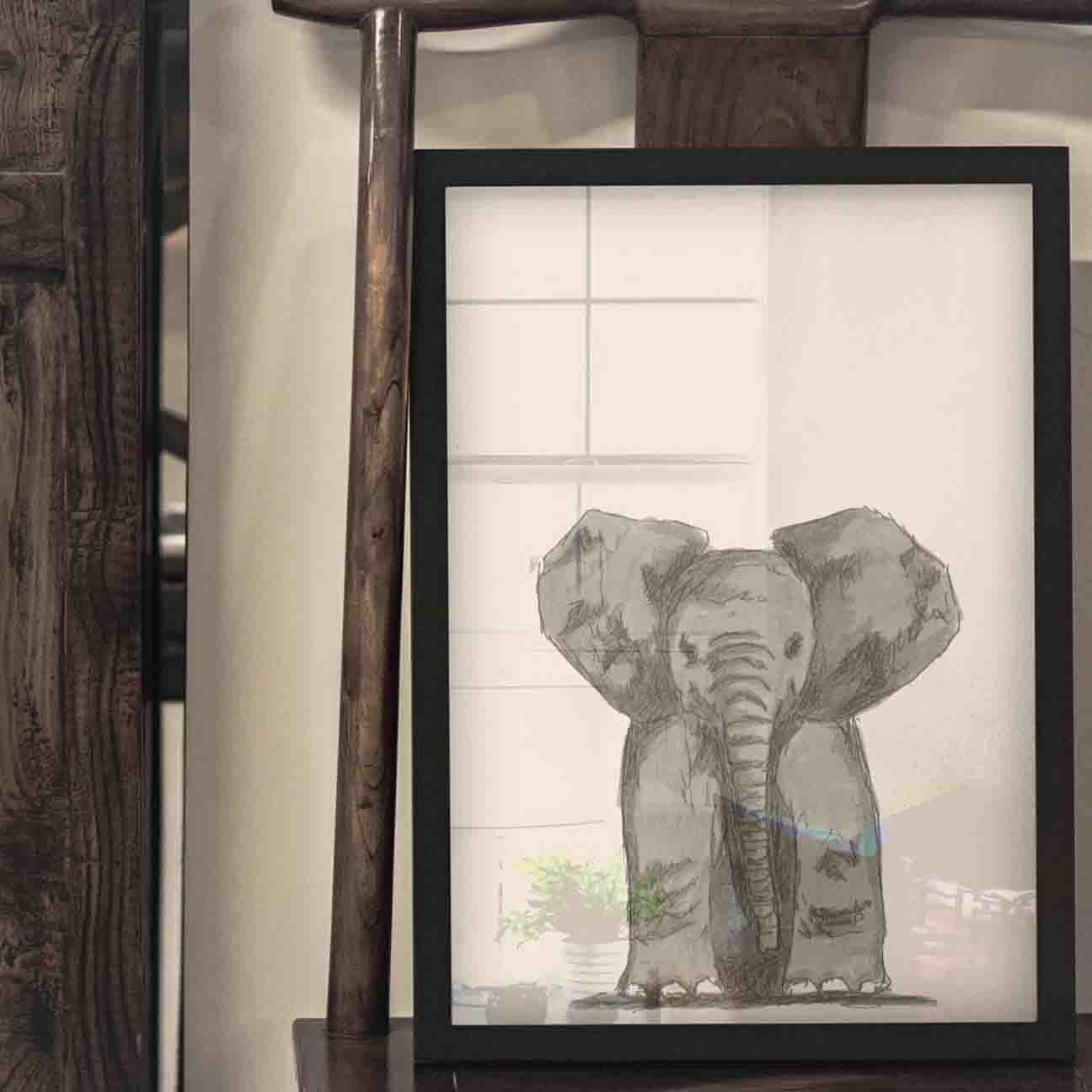 Baby Elephant Nursery Print