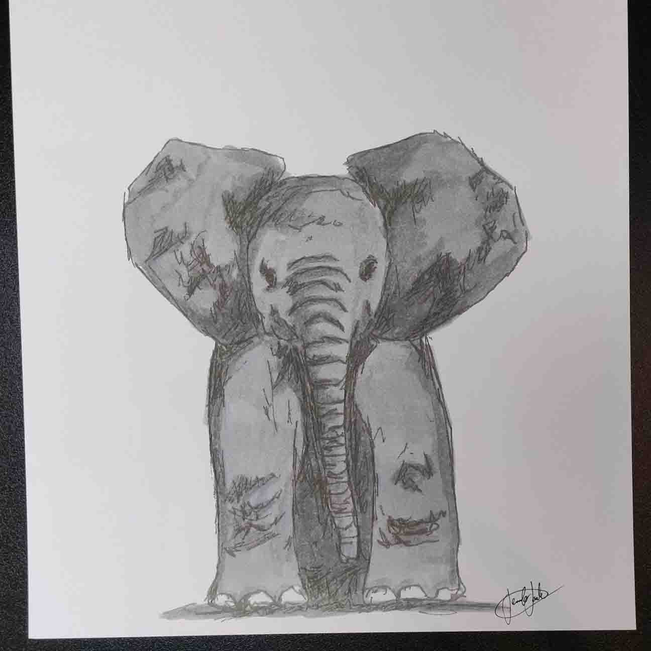 Baby Elephant Nursery Print