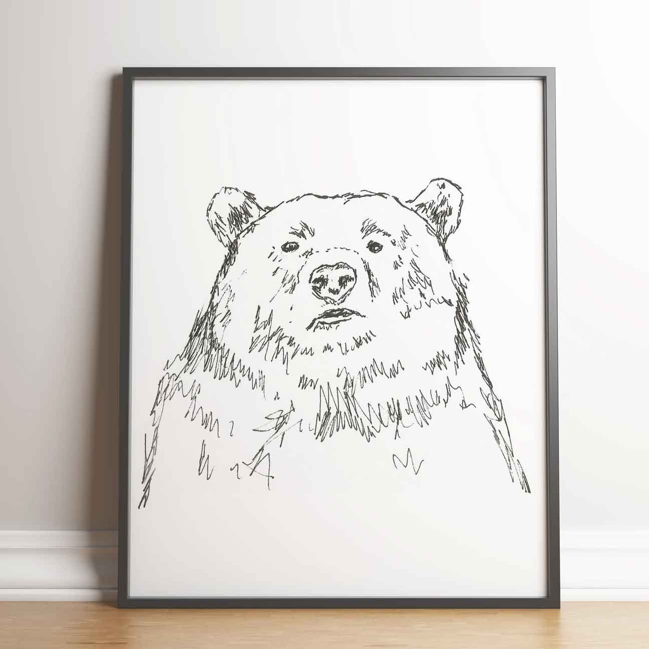 Starey Beary - Bear Art Print
