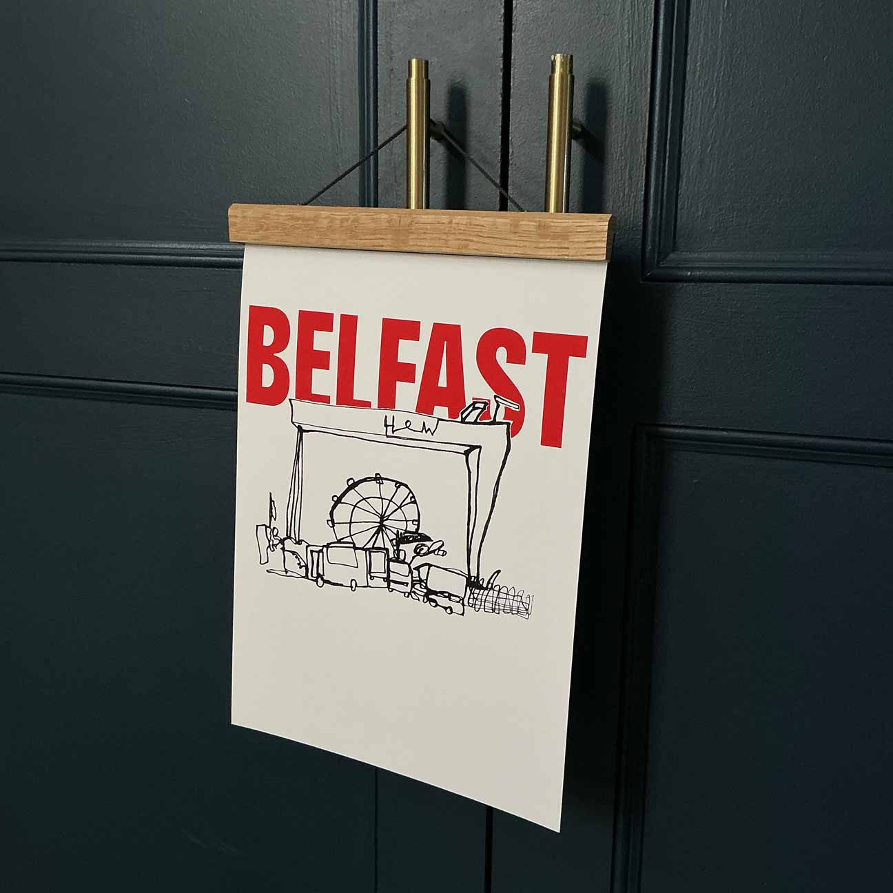 Cranes & Whirls – Belfast Print