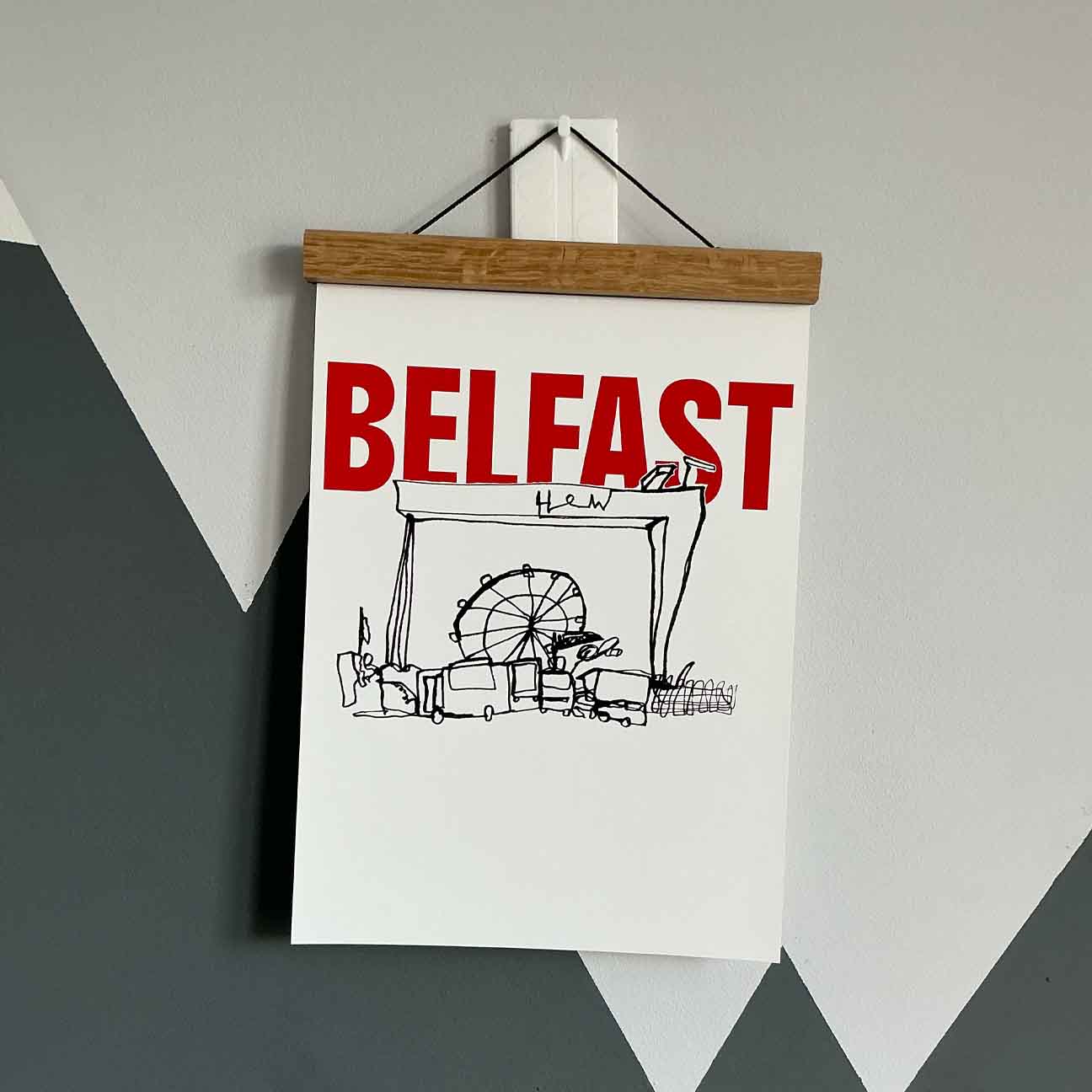 Cranes & Whirls – Belfast Print