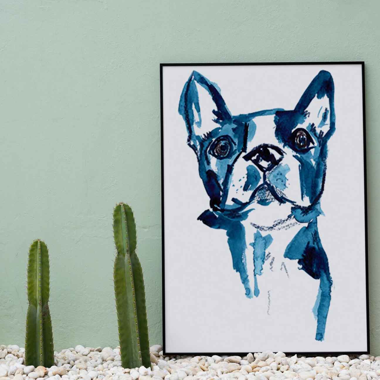 Boston Terrier Portrait - Print