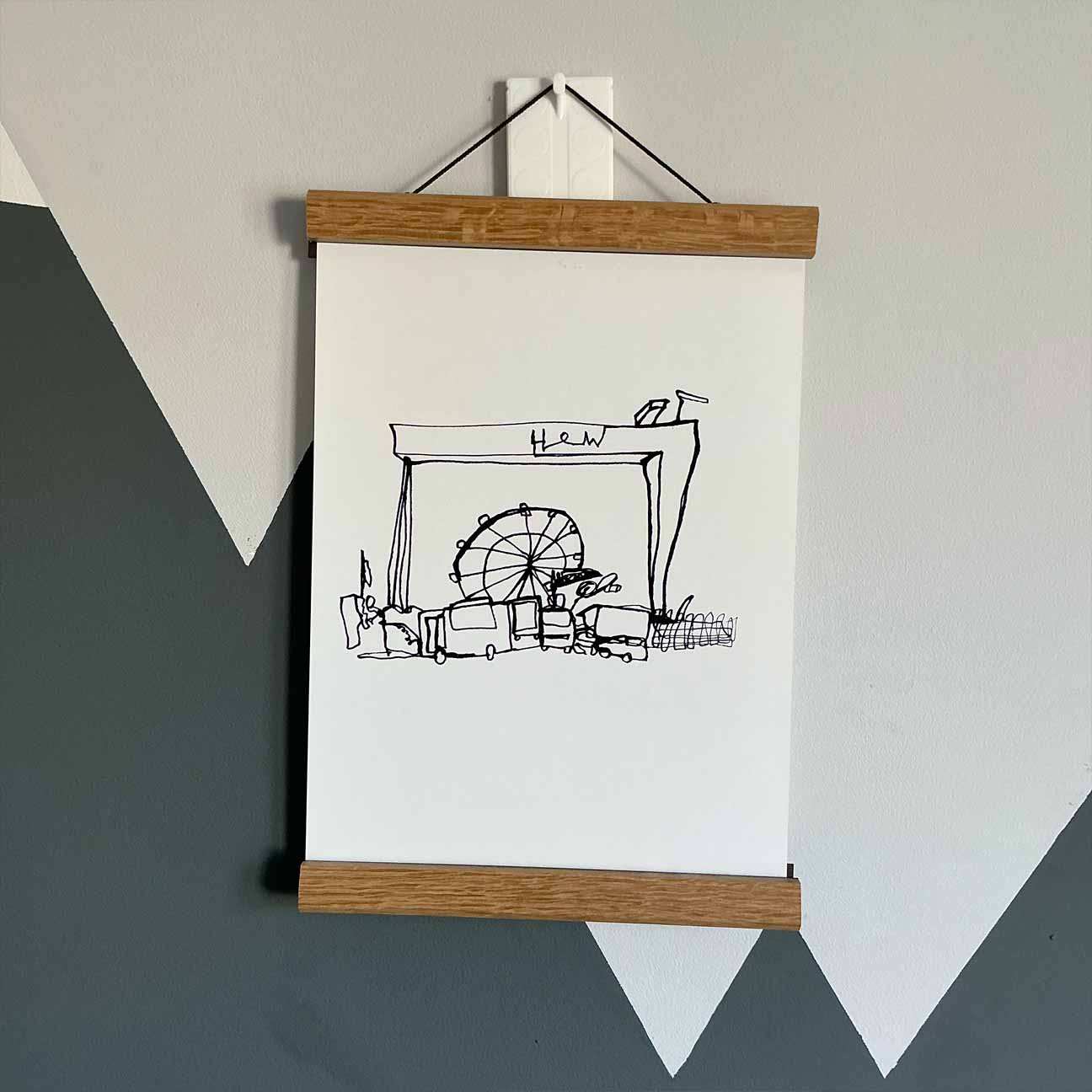 Cranes & Whirls – Belfast Print