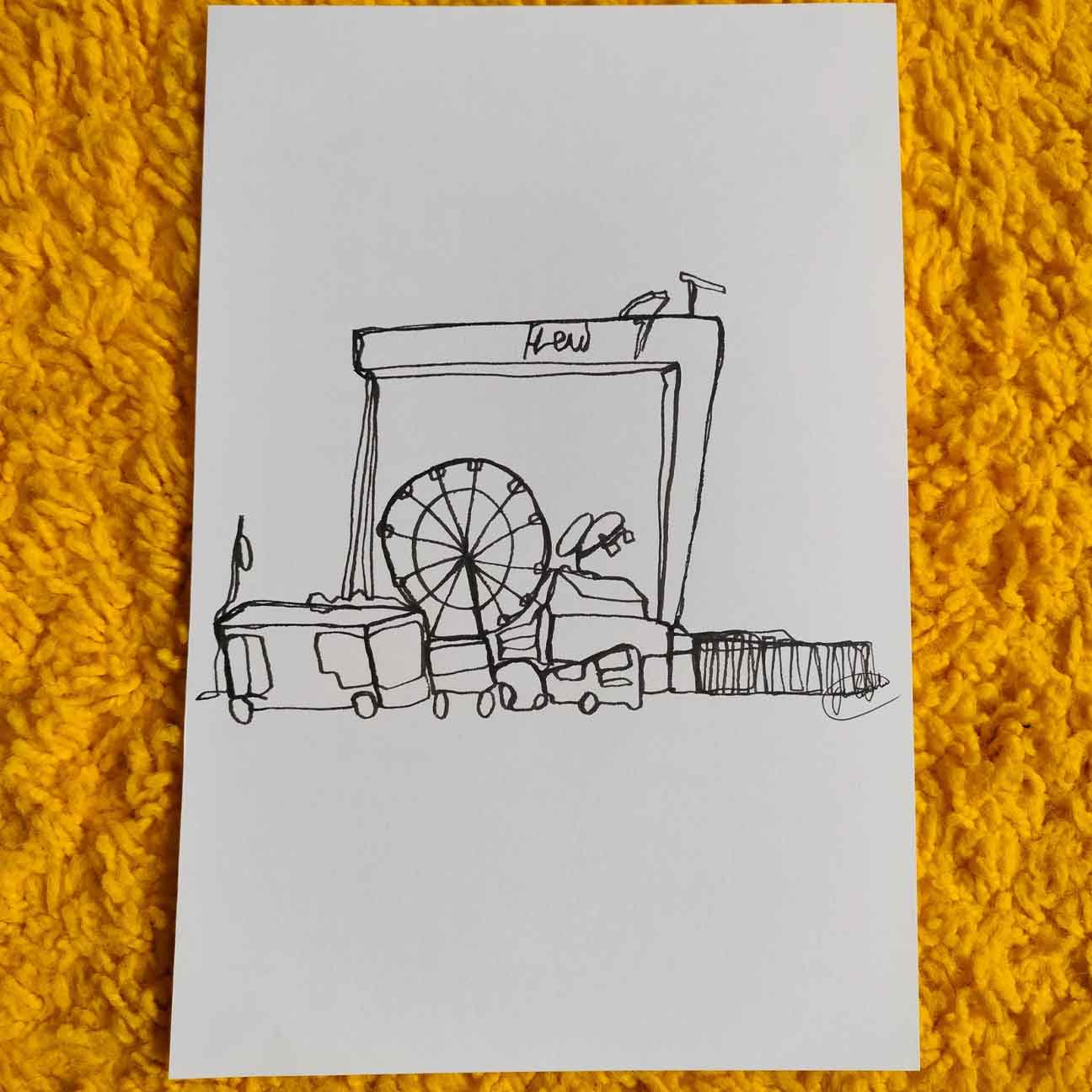 Cranes & Whirls - Original