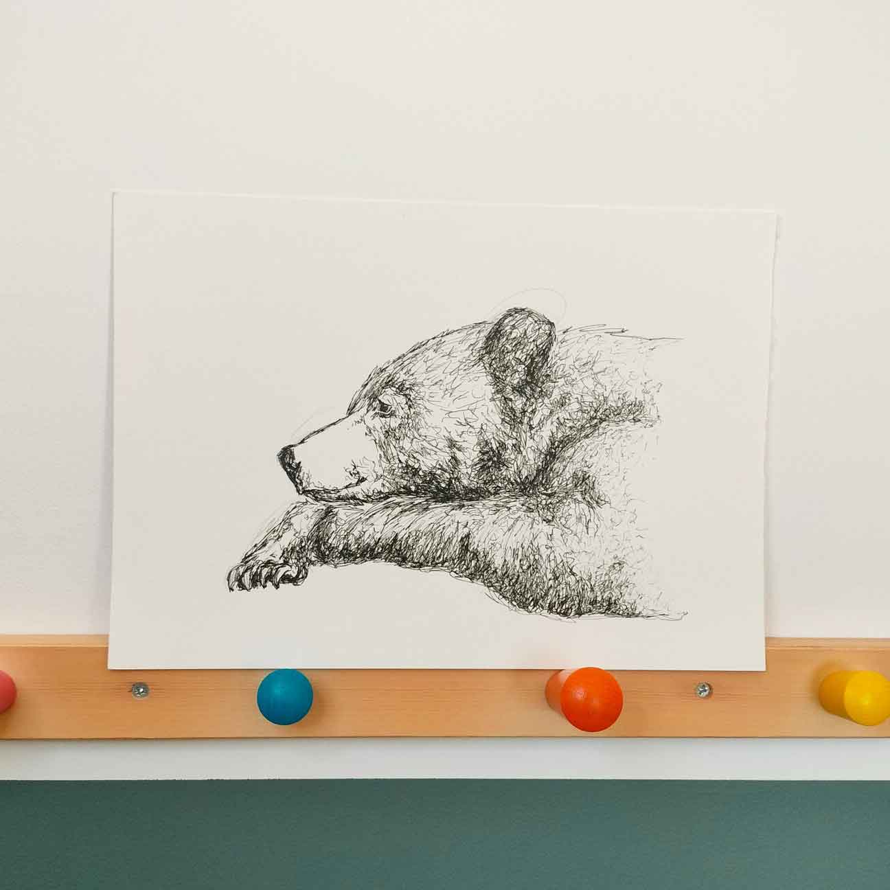 Gentle Giant - Original Pen Drawing