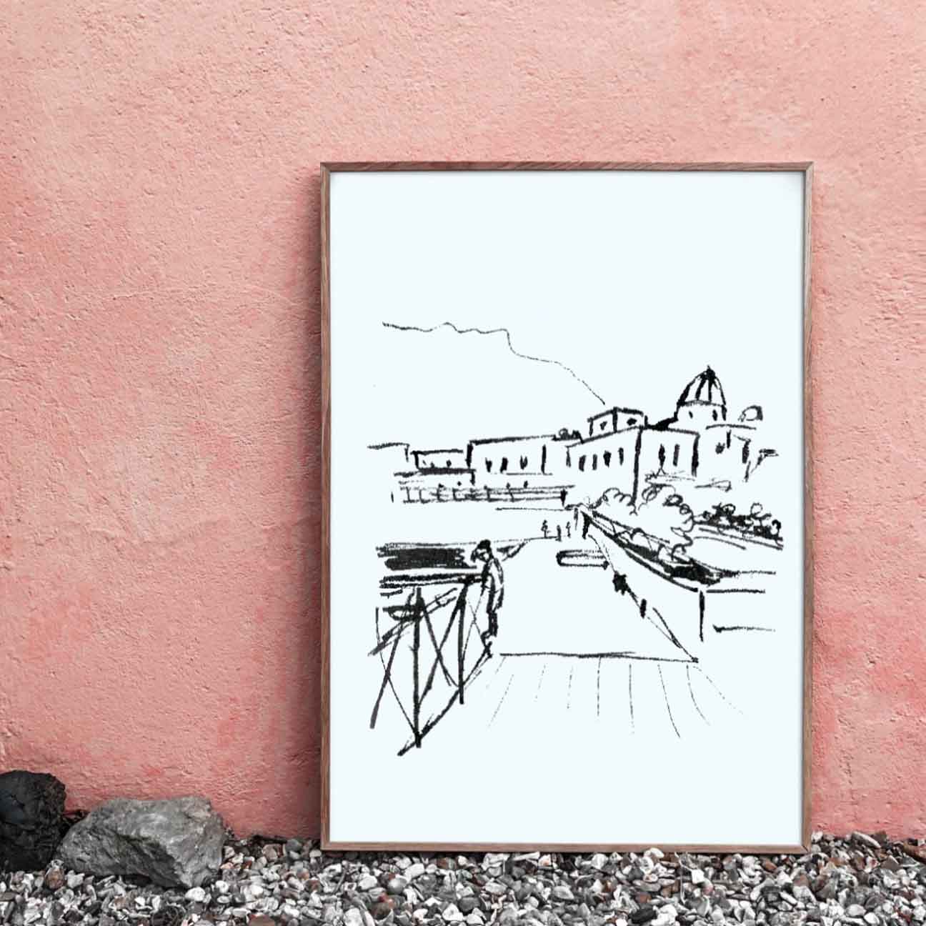 Ischia Harbour - Print