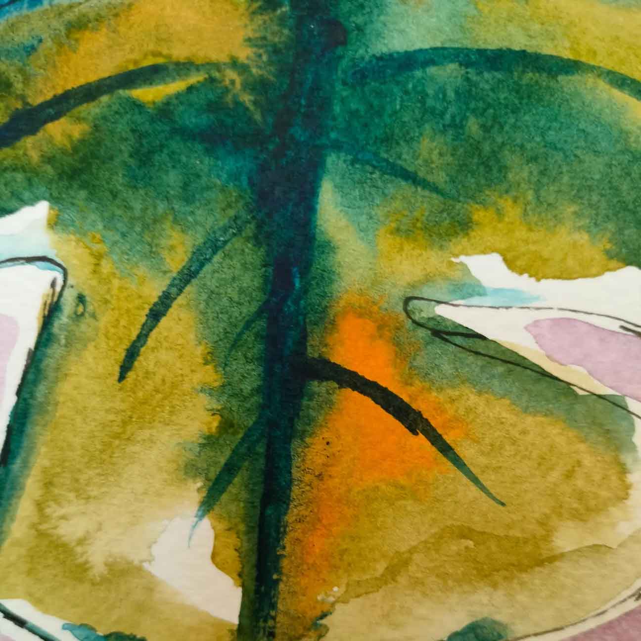 Monstera Leaf Original Painting