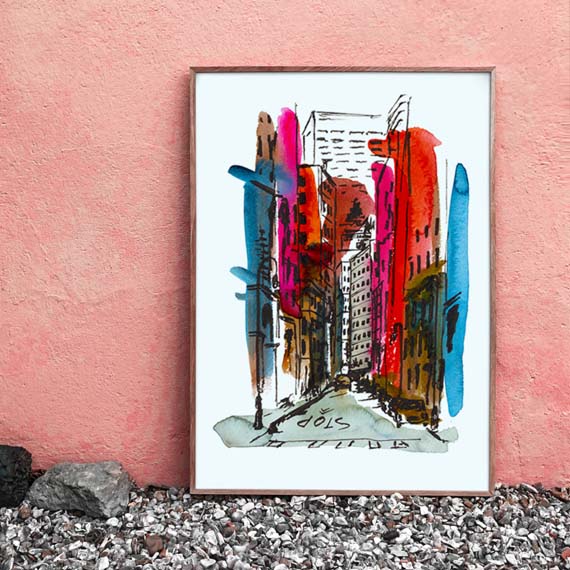 Nassau Street, NYC Print