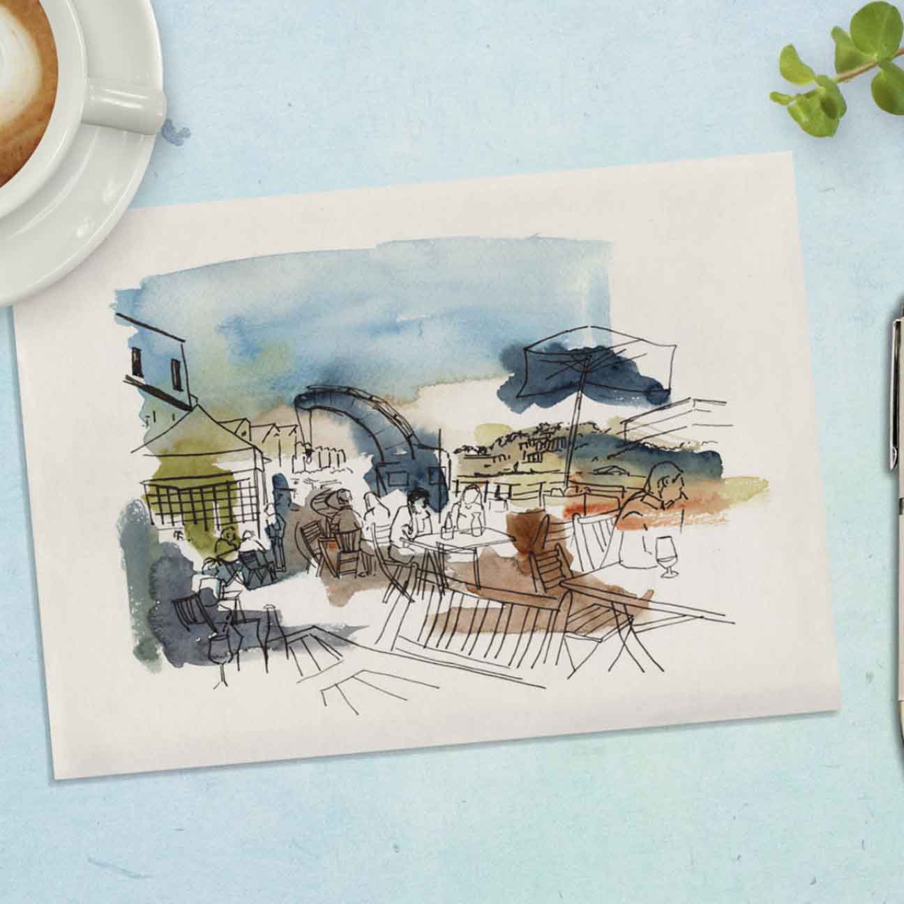 Dinner by the Docks - Print