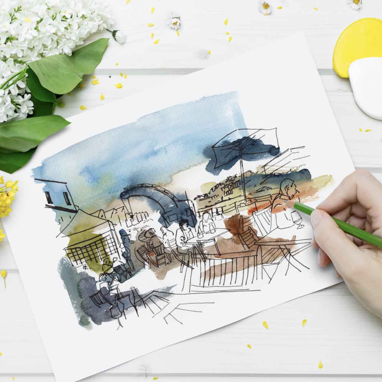 Dinner by the Docks - Print