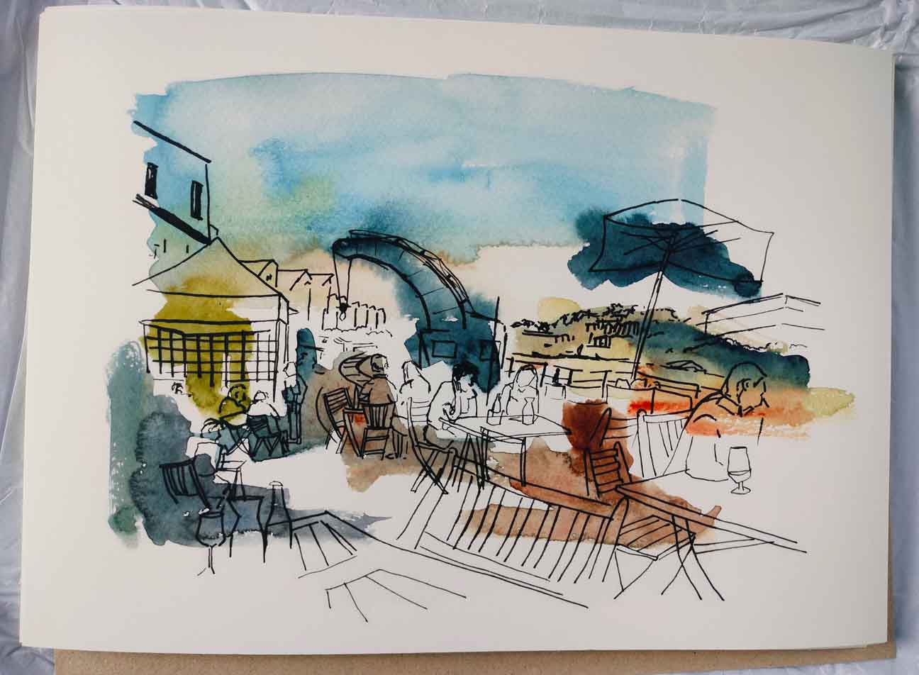 Dinner by the Docks - Print