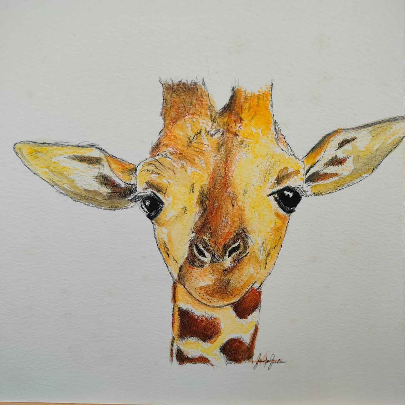 Giraffe drawing - Original