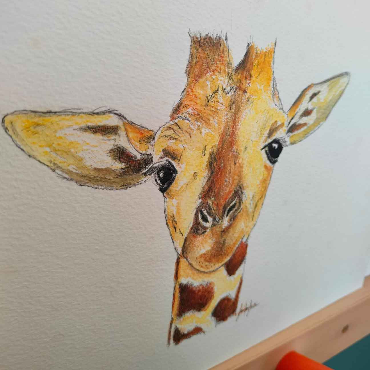 Giraffe drawing - Original