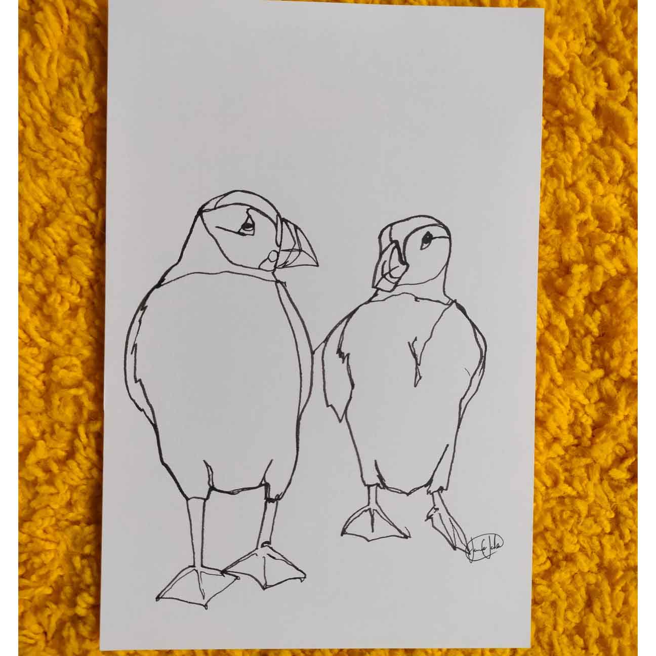 Puffin Pair - Original