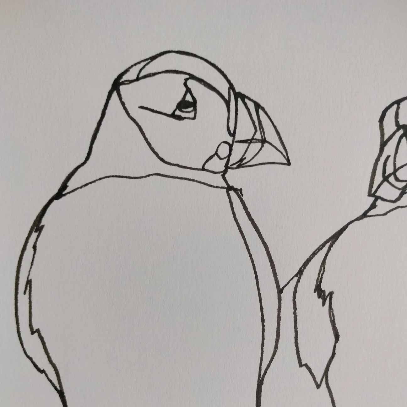 Puffin Pair - Original