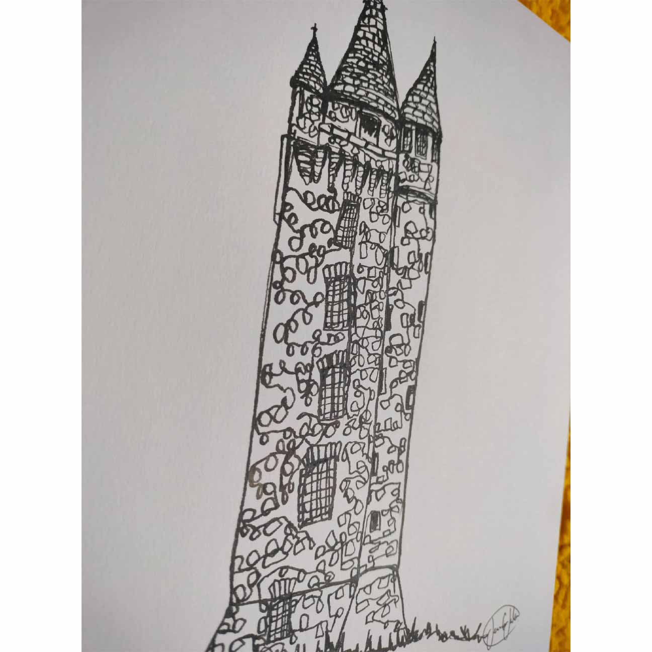 Scrabo Tower Drawing - Original