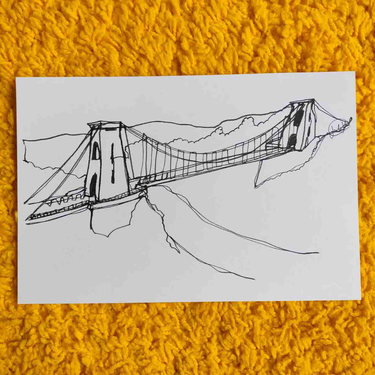 Bristol Suspension Bridge in Pen - Original