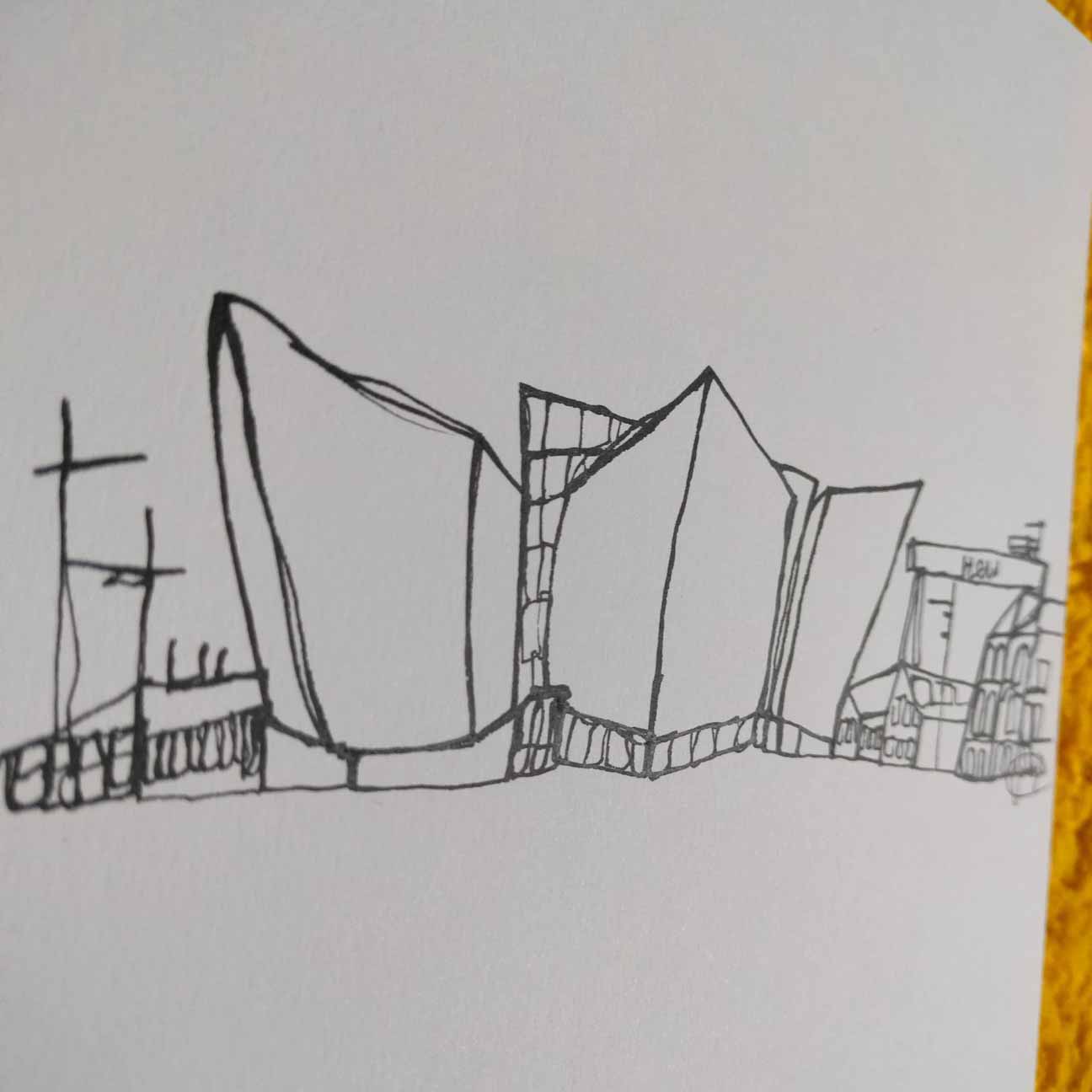 Titanic Quarter Drawing - Original