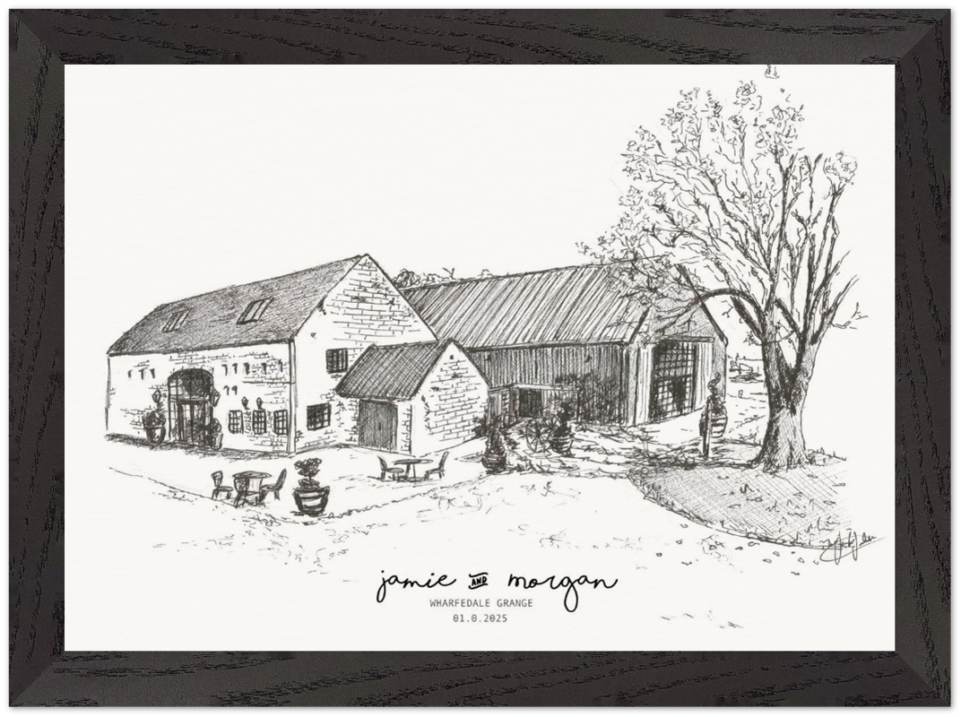Wharfedale Lodge Wedding Venue Print