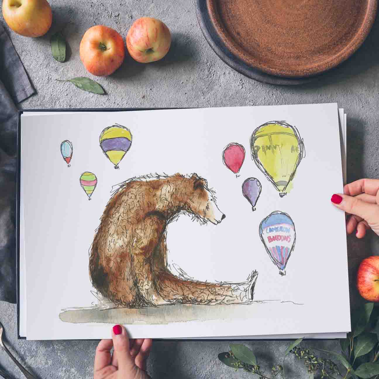 Bristol Bear & Balloons - Print