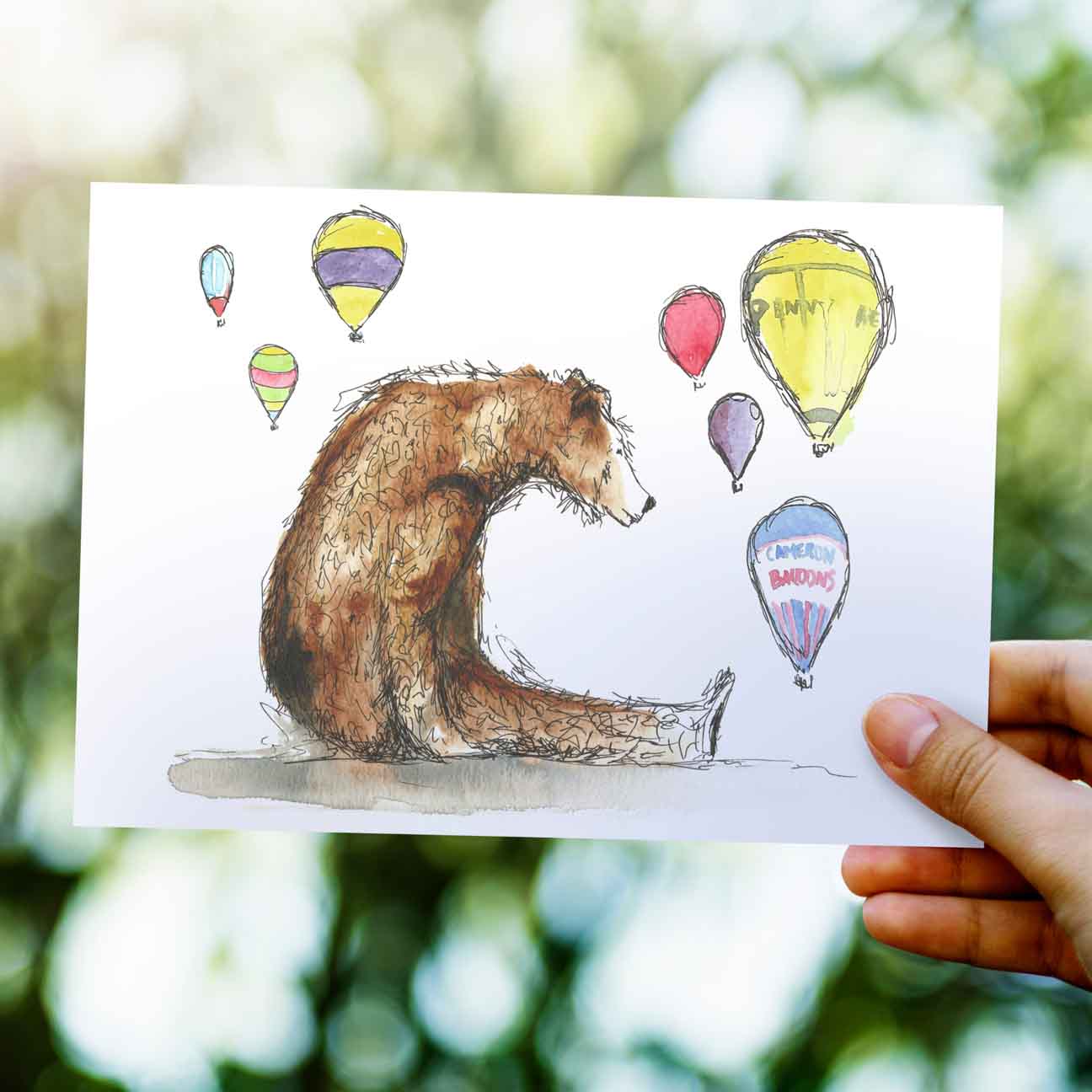Bristol Bear & Balloons - Print