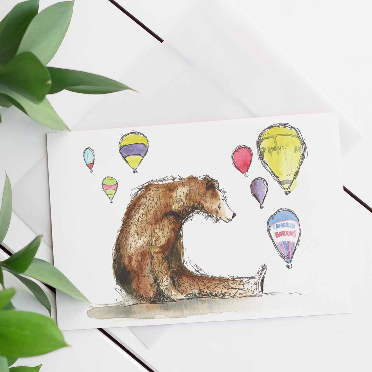 Bristol Bear & Balloons - Print