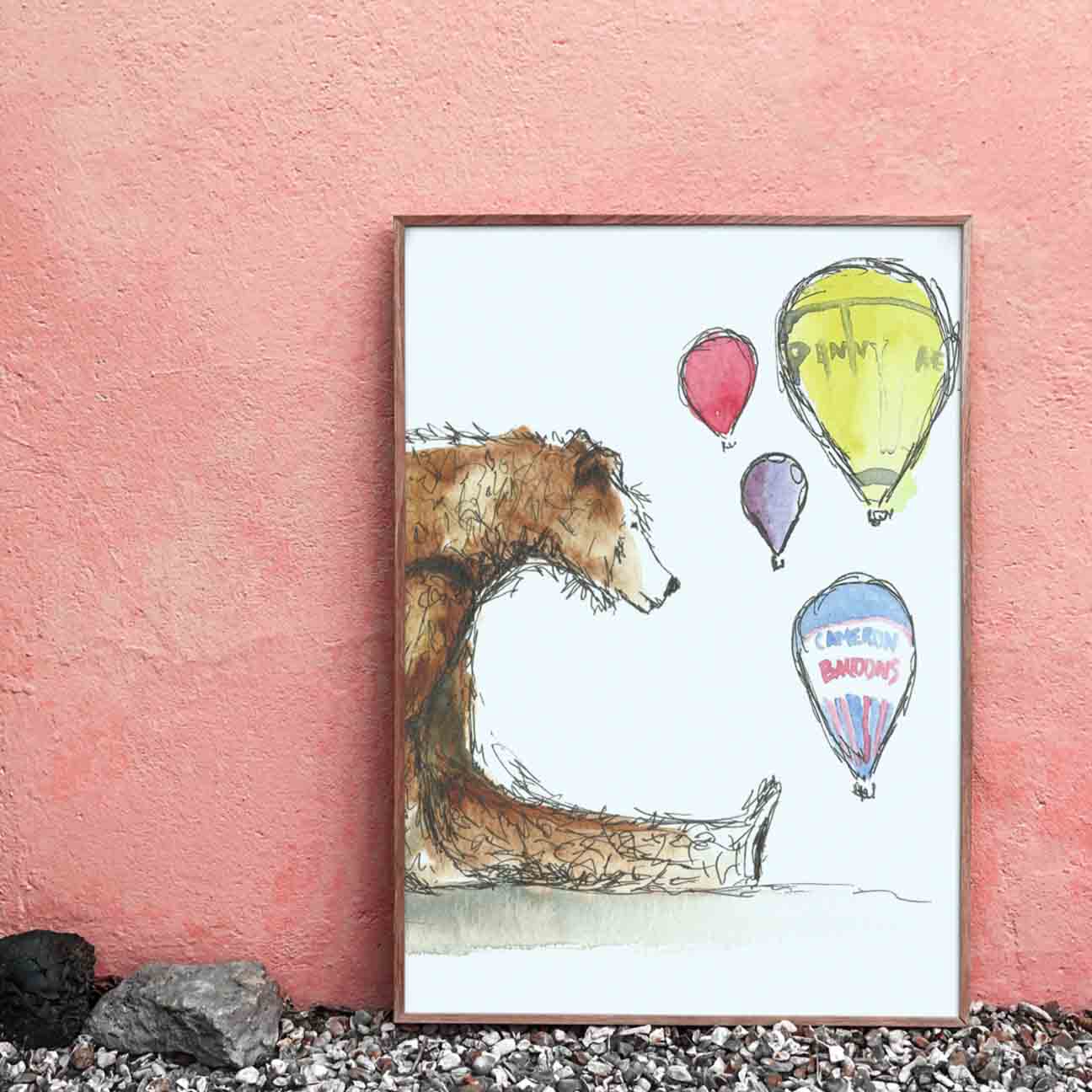 Bristol Bear & Balloons - Print