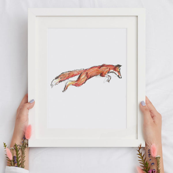 Jumping fox