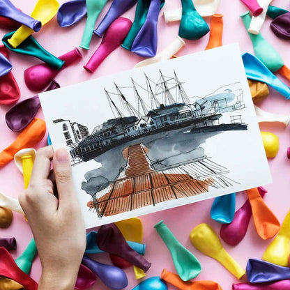 View from Broken - Dock Print