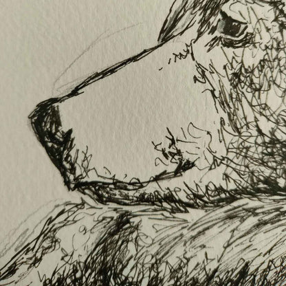 Gentle Giant - Original Pen Drawing