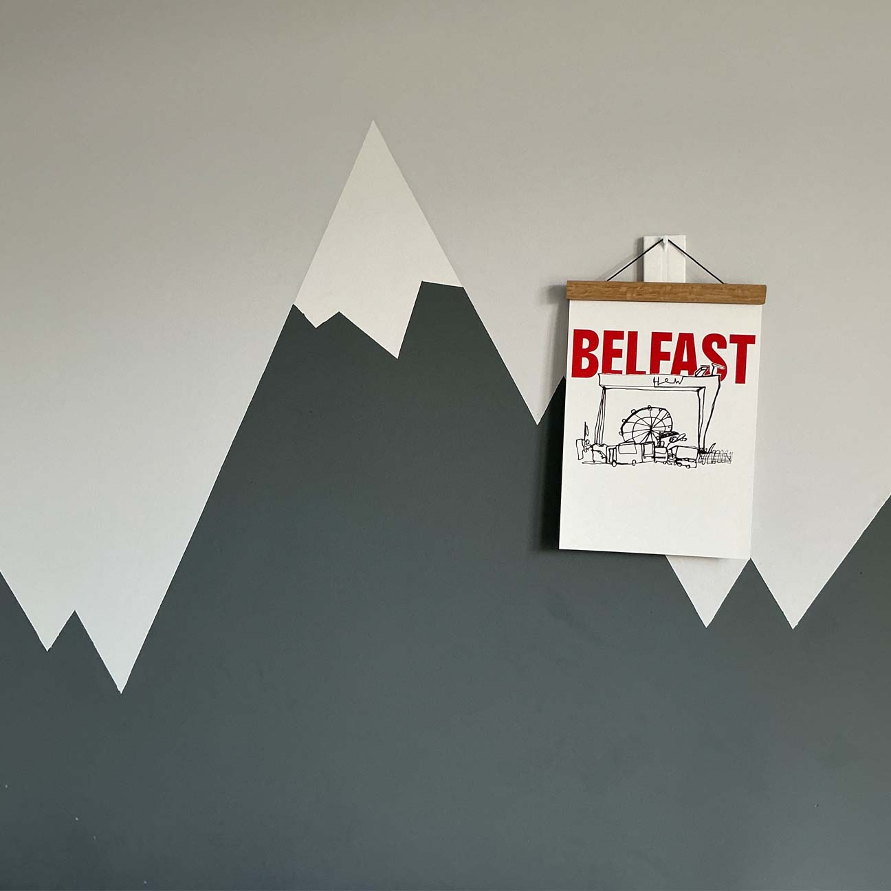 Cranes & Whirls – Belfast Print