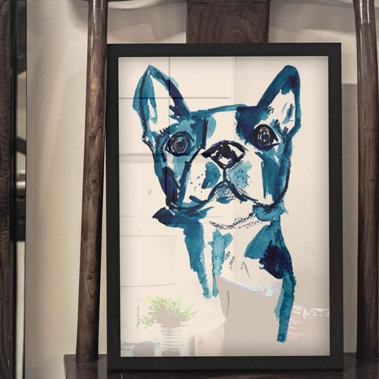 Boston Terrier Portrait - Print