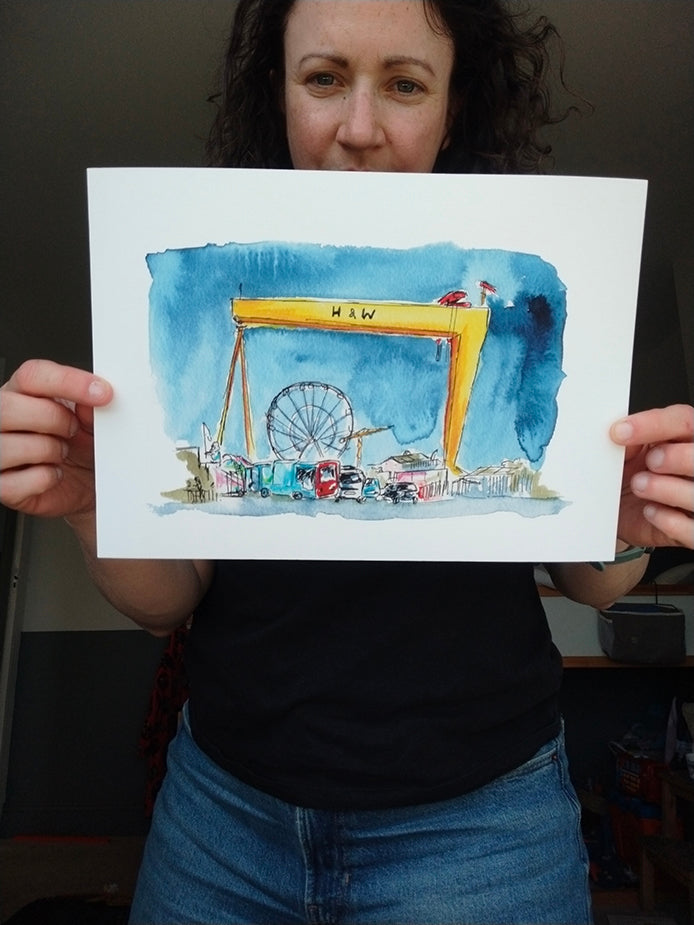 The Crane & the Carousel - Print