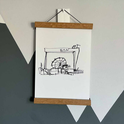 Cranes & Whirls – Belfast Print