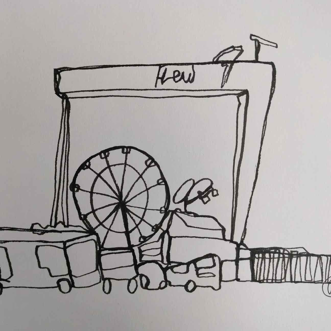 Cranes & Whirls - Original