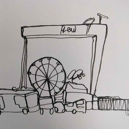 Cranes & Whirls - Original