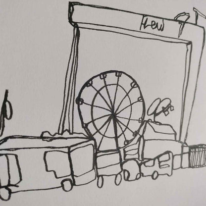 Cranes & Whirls - Original
