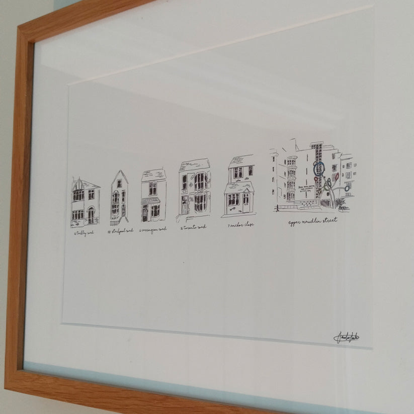 Your Story in Buildings - Custom Timeline Illustration