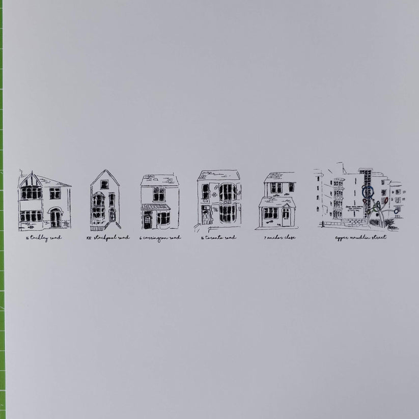 Your Story in Buildings - Custom Timeline Illustration