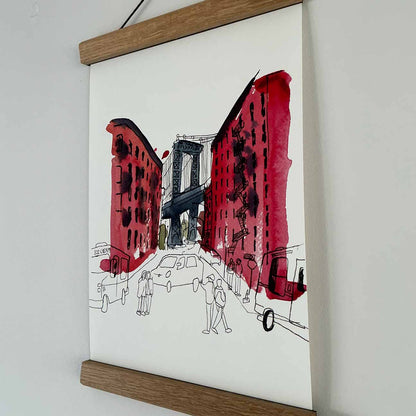 Back in Dumbo - Manhattan Bridge View Print