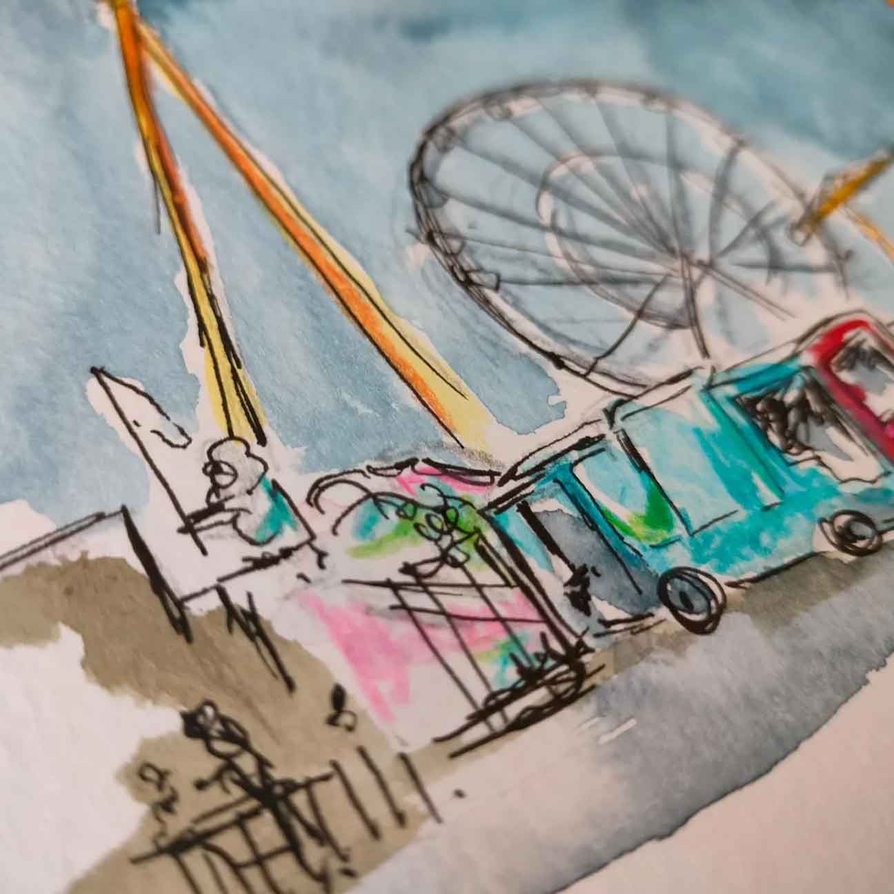 The Crane & the Carousel - Original