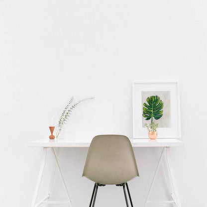 Grey Scribbles & Leafy Dreams - Print