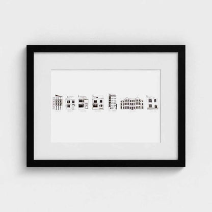 Your Story in Buildings - Custom Timeline Illustration